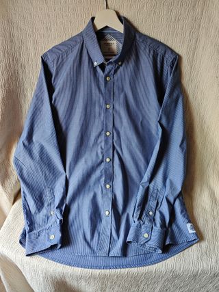 Camisa Springfield talla M azul blanc rayas hombre