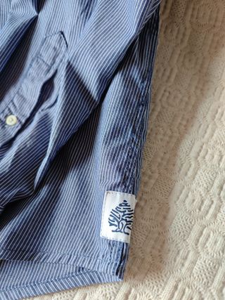 Camisa Springfield talla M azul blanc rayas hombre