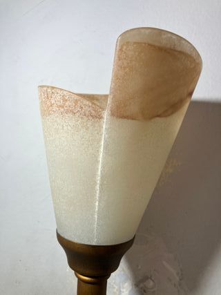 Lampada parete metallo marrone/vetro anticato