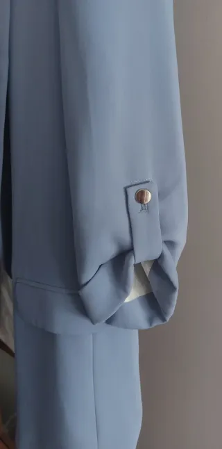 Blazer Zara Azul Claro T. S