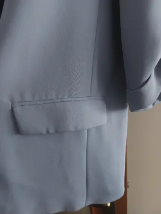 Blazer Zara Azul Claro T. S