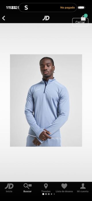 Camiseta Nike manga larga S azul