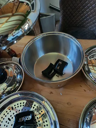 Lote 5 Ollas Montinox Acero Inoxidable