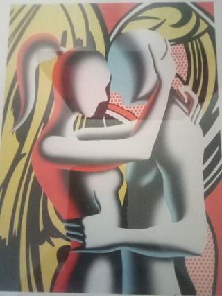 Quadro Mark Kostabi con cornice e certificato