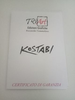 Quadro Mark Kostabi con cornice e certificato