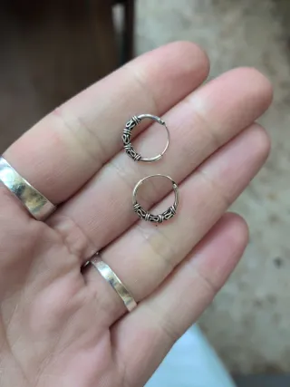 Aros Pequeños Plata Balineses