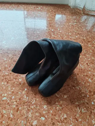 Botas altas negras tacón ancho