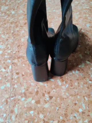 Botas altas negras tacón ancho