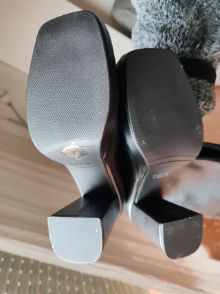 Botas altas negras tacón ancho