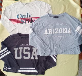 Lote 3 camisetas de manga 3/4