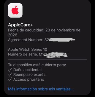 Apple Watch Series 10 42mm GPS Plata, Care +