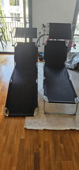 2 Lettini Pieghevoli da Esterno