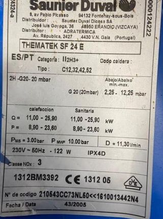 REPUESTO DESPIECE SAUNIER THEMATEK SF 24 E