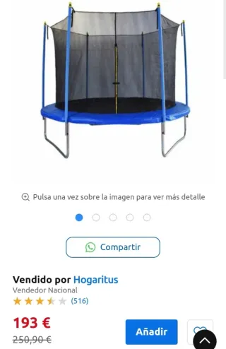 Trampolín Outdoor Toys Fly Ø305 cama elástica