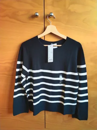 Jersey Uniqlo Punto 3D Talla S Rayas