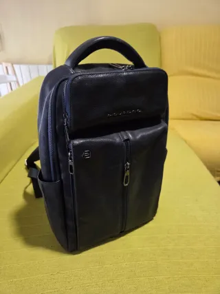 Mochila Piel Piquadro Azul