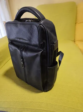 Mochila Piel Piquadro Azul