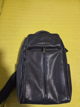 Mochila Piel Piquadro Azul