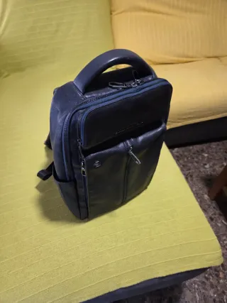 Mochila Piel Piquadro Azul