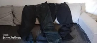 2 Pantalones Vaqueros Talla 44 Azul