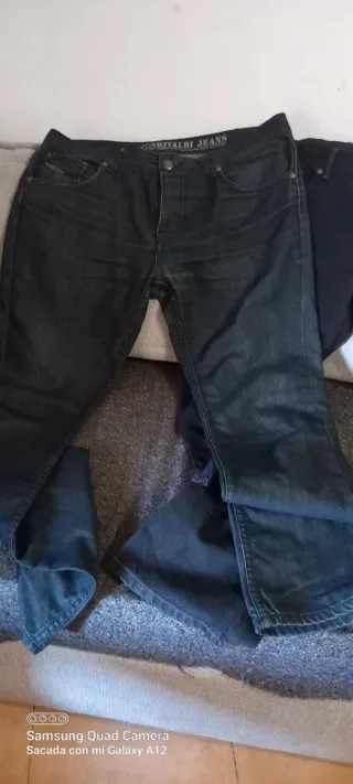 2 Pantalones Vaqueros Talla 44 Azul