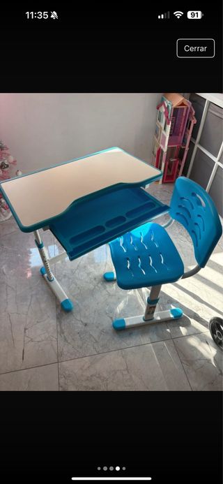 Escritorio y Silla Infantil Ajustable