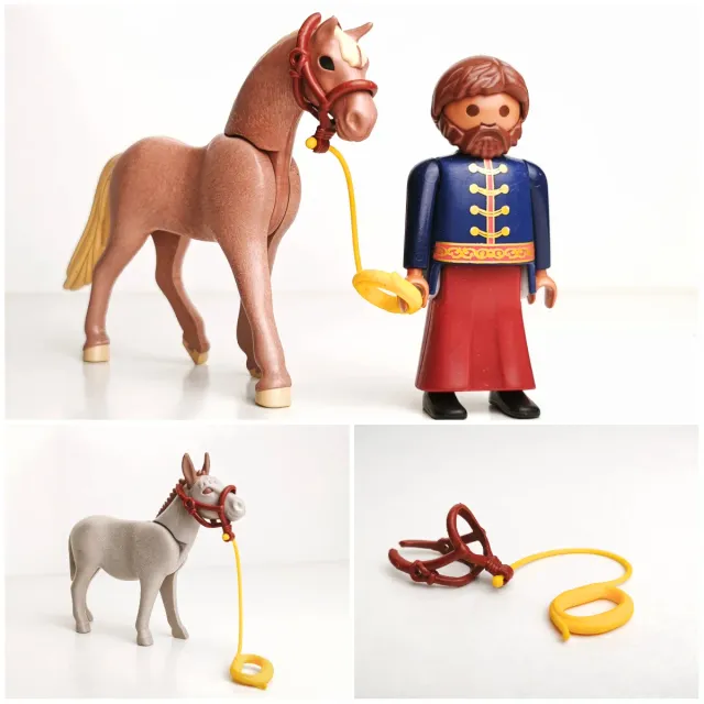 Amarre para caballo o burro de Playmobil