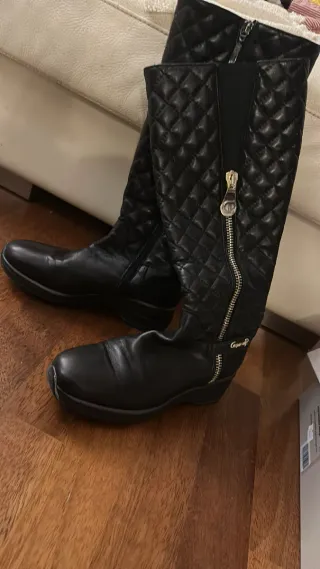 Stivali donna neri con zip