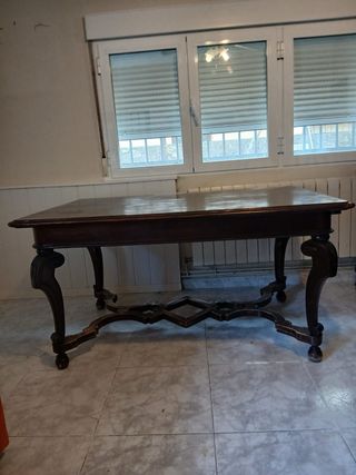 Mueble aparador antiguo madera y cristal