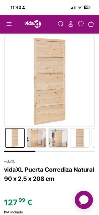 Puerta Granero / puerta corredera 90x208