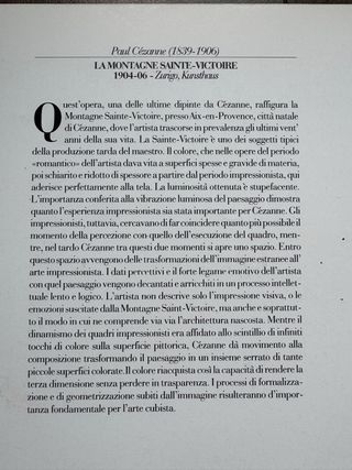 Poster Vintage Cezanne 38x29 cm La montagna