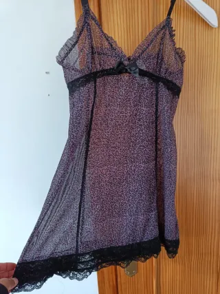 Vestido lencero estampado animal print