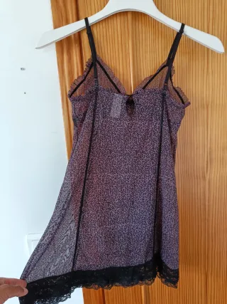 Vestido lencero estampado animal print