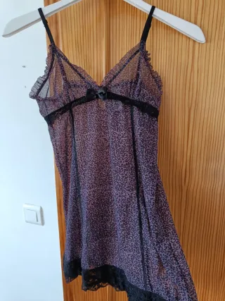 Vestido lencero estampado animal print