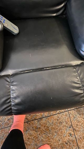 Sillón reclinable vibrador piel sintética