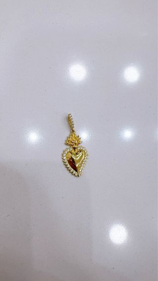 Ciondolo Cuore Sacro in oro giallo 18kt 750