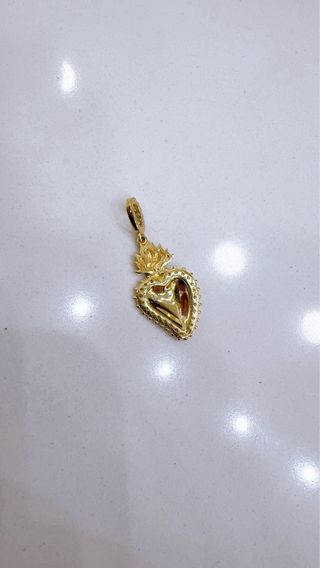 Ciondolo Cuore Sacro in oro giallo 18kt 750