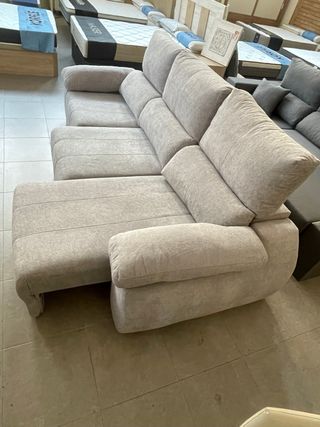 Sofá modular gris de tela