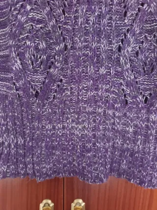 Jersey de cuello alto morado jaspeado