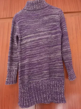 Jersey de cuello alto morado jaspeado