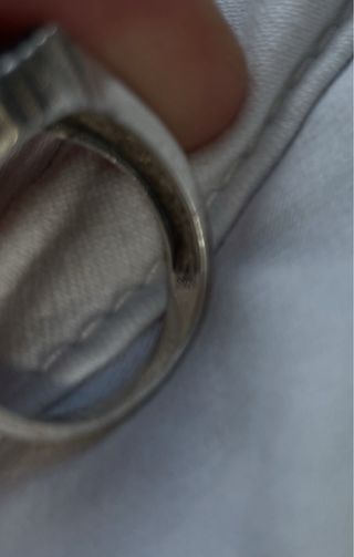 Anillo Plata 925 Piedra Negra Rectangular