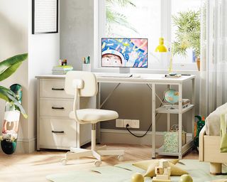 Escritorio Coleshome Blanco con Cajones