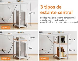 Escritorio Coleshome Blanco con Cajones