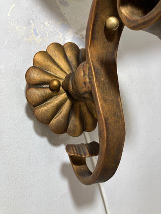 Lampada parete metallo marrone/vetro anticato