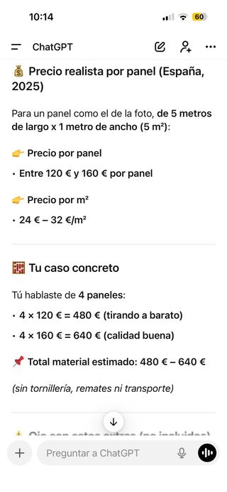 4 Paneles sándwich teja