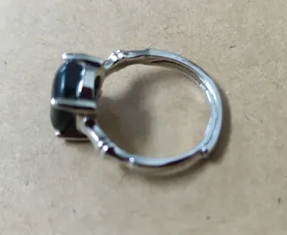 Anillo Shungita Baño Plata Ajustable