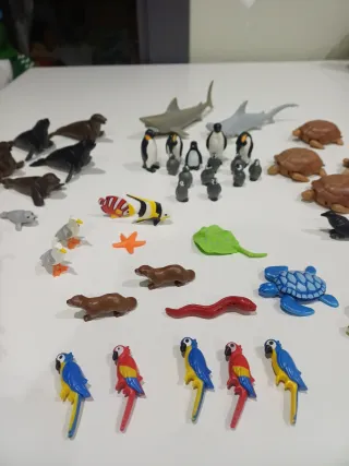 Lote Figuras Playmobil Animales Marinos y Terrestr