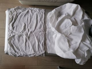 Lenzuola culla ricamato a mano