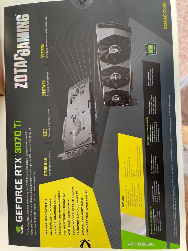Tarjeta Gráfica Zotac RTX 3070 Ti Trinity