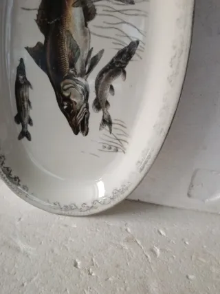 Piatto ovale da portata con pesci